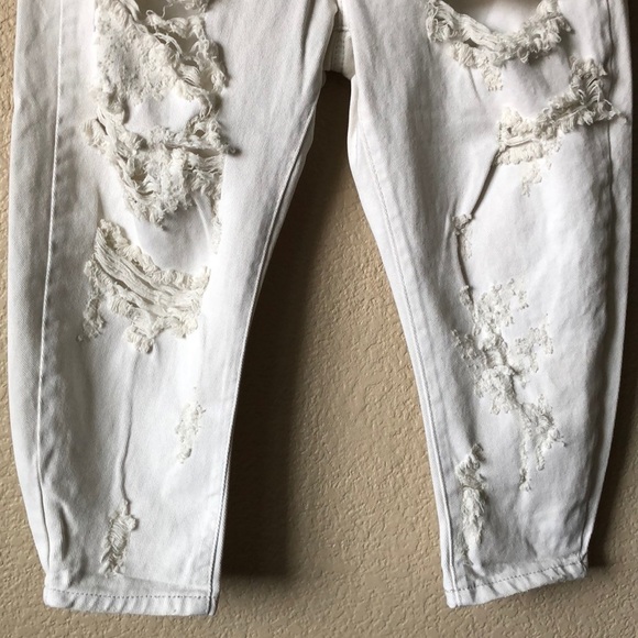 One Teaspoon Eagles Drop Crotch Cropped Jeans 24 - Picture 7 of 9